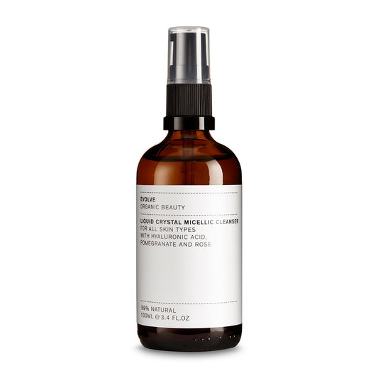 Evolve Liquid Crystal Micellic 2 in 1 cleanser and toner for all skin types | Vegan | Organic Skincare | Cruelty Free | Natural Ingredients | Clean Beauty