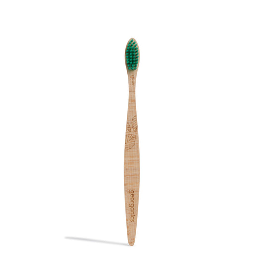 Georganics Beech Toothbrush Firm | Plastic Free | Eco-friendly Living | Sustainable Beauty | Cruelty Free | Vegan | Ethical | MEDIUM