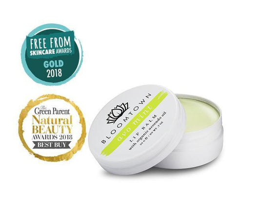 Bloomtown Organic Avo Mint Lip Balm | Vegan Skincare | Sustainable Beauty | Cruelty Free | Natural Ingredients | Palm Oil Free | Eco-Friendly