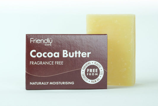 Friendly Soap Cocoa Butter Cleansing Bar | Vegan | Plastic Free | Cruelty Free | Eco-Friendly Beauty | Natural | Low Waste | Facial Soap | Anti Aging