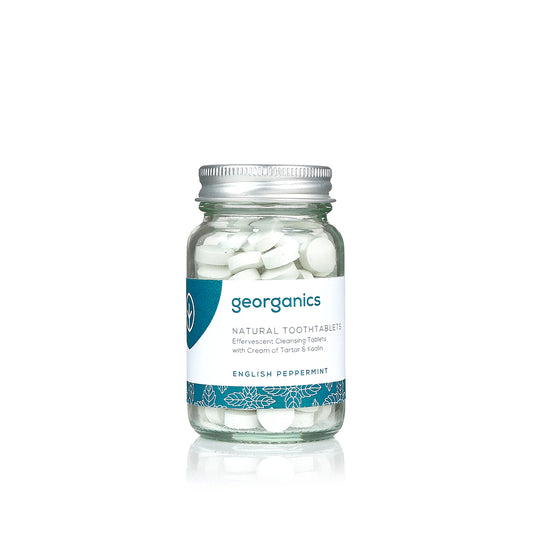 Georganics Natural Toothtablets English Peppermint | Plastic Free | Sustainable Living | Eco-Friendly Beauty | Ethical | Cruelty Free