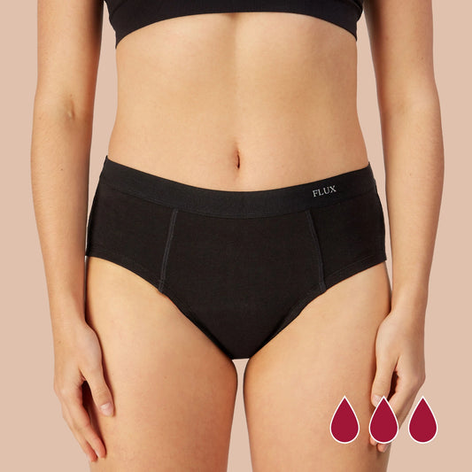 Flux Essential Brief Moderate Flow | Period pants look & feel like regular underwear but have the power to absorb your period & prevent leaks
