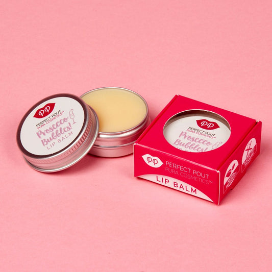 Pura Cosmetics Prosecco Bubbles Lip Balm | Heavenly hydration, silky smooth & sensational softness | Cruelty Free | Plastic Free | Natural Ingredients