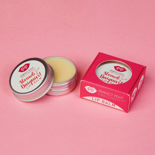 Pura Cosmetics Strawb Daiquiri Lip Balm | Heavenly hydration, silky smooth & sensational softness | Cruelty Free, Plastic Free, Natural