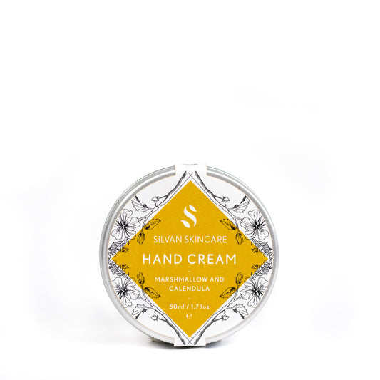 Silvan Skincare Marshmallow and Calendula Hand Cream | Packed with organic oils & shea butter to nurture dry skin | Vegan | Cruelty Free