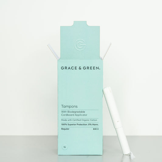 Grace and Green Ethical Tampons | Low Waste | Regular Flow | Plastic free feminine hygiene