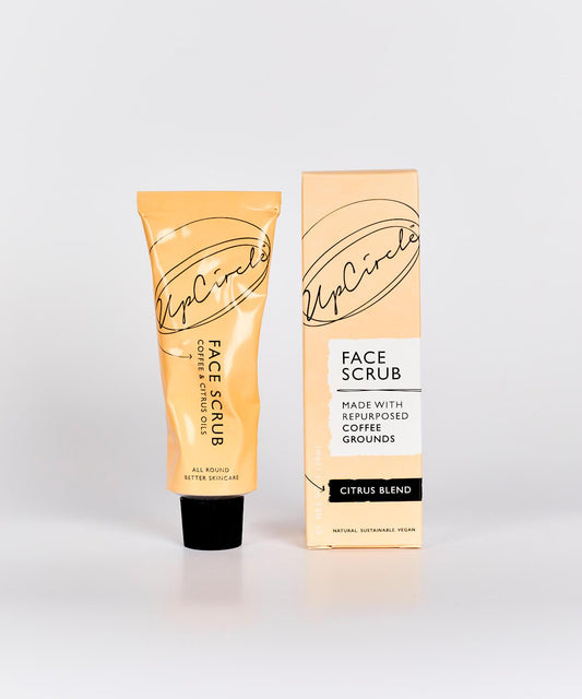 UpCircle Coffee Face Scrub Citrus Blend | Hydrates and gently exfoliates away dead skin | For dry and dehydrated skin | Sustainable | Cruelty Free
