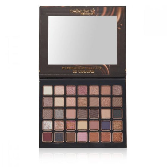 Bellapierre Rocky Road 35 Eyeshadow Palette | Cruelty Free & Vegan palette with a range of matte, satin, shimmer, and foil eyeshadows