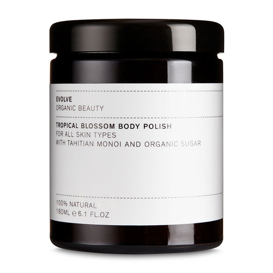 Evolve Tropical Blossom Body Polish | Natural Ingredients | Leaving skin smooth, soft & fragranced with hibiscus | Vegan | Cruelty Free | Organic Skincare