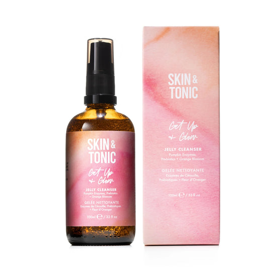 Load image into Gallery viewer, Skin &amp;amp; Tonic Get Up &amp;amp; Glow Jelly Cleanser | Brightens, balances, hydrates and soothes whilst cleansing | Vegan, Organic, Cruelty Free
