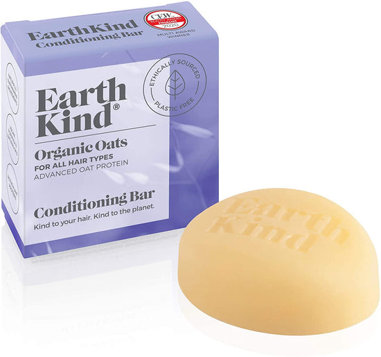 EarthKind Organic Oats Conditioning Bar For All Hair Types | Plastic Free | Low Waste | Vegan & Cruelty Free | Natural Ingredients | Eco-Friendly