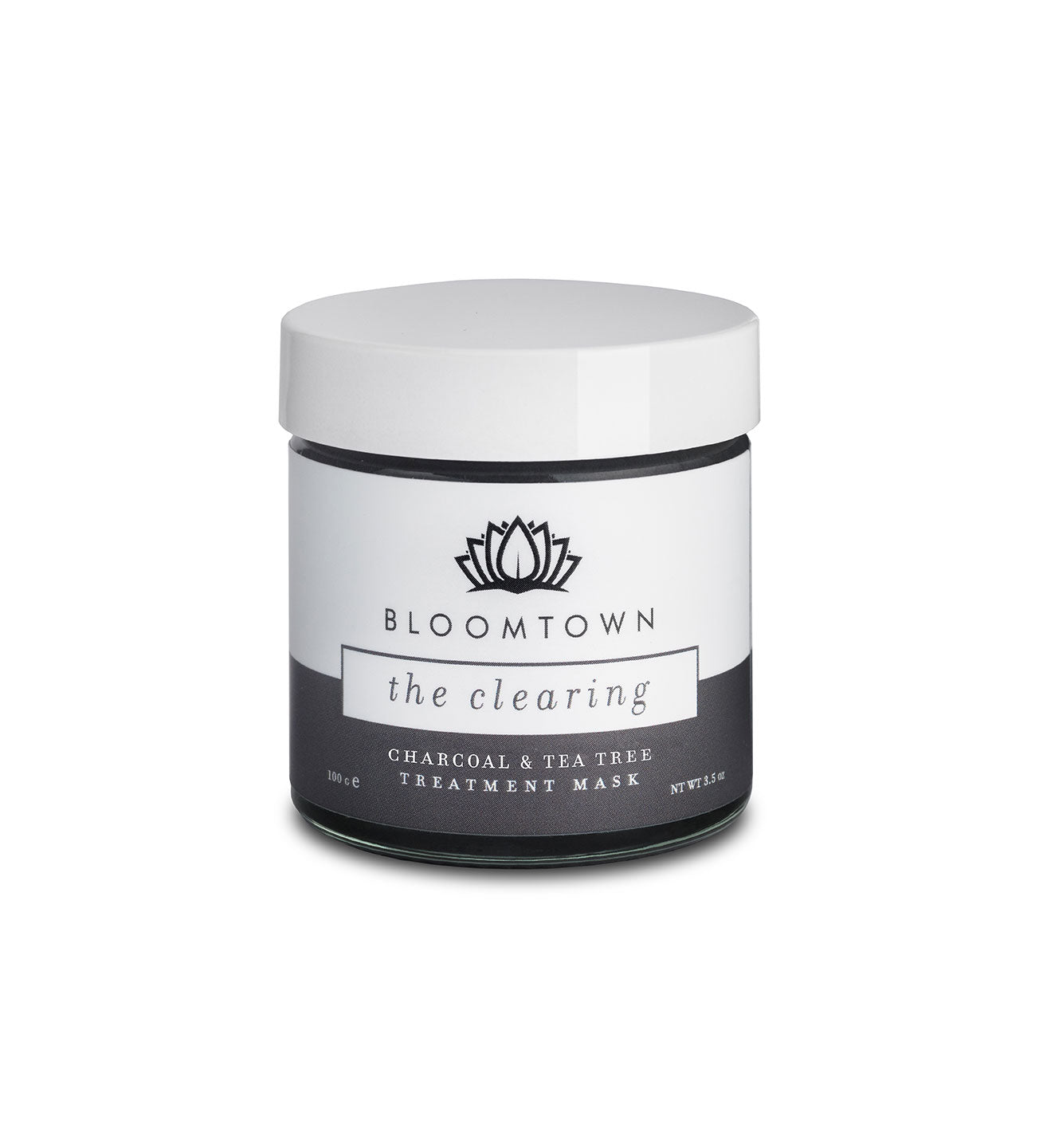 Bloomtown Charcoal Mask with Tea Tree | Made with anti-bacterial tea tree oil & white willow bark extract | Cruelty Free | Natural Skincare | Palm Oil Free
