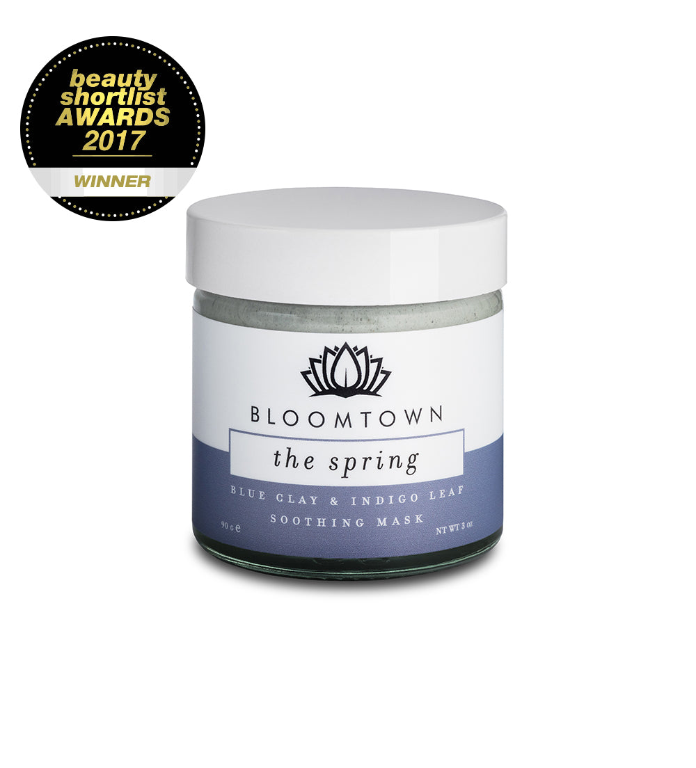 Load image into Gallery viewer, Bloomtown Blue Clay Mask with soothing bentonite indigo leaf | Vegan Beauty | Cruelty Free Skincare | Natural Ingredients | Palm Oil Free
