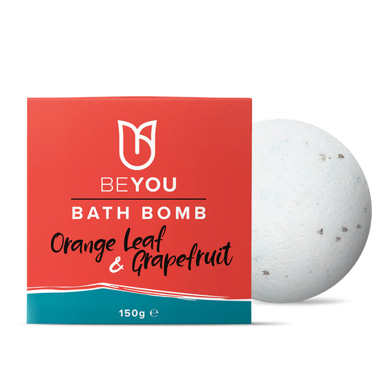 Load image into Gallery viewer, BeYou - Orange Leaf &amp;amp; Grapefruit Bath Bomb
