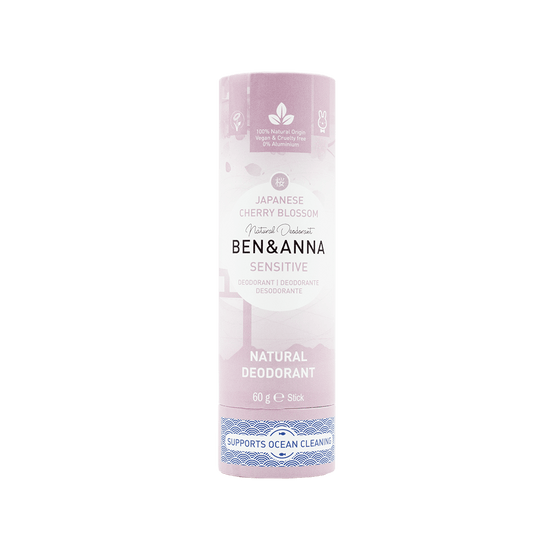 Ben & Anna Sensitive Deodorant - Japanese Cherry Blossom | Plastic Free Deodorant | Sensitive Care