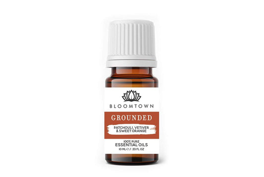 Bloomtown Grounded Essential Oil | Sweet Orange, Patchouli and Vetiver | Vegan | Sustainable | Cruelty Free | Natural | Palm Oil Free