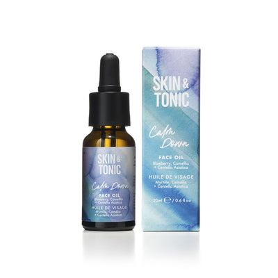 Skin & Tonic Calm Down Face Oil | Comforting, lightweight oil soothes and heals stressed, oily or breakout prone skin | Vegan, Cruelty Free