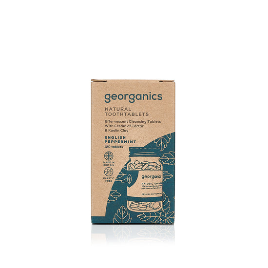 Georganics Natural Toothtablets English Peppermint | Plastic Free | Sustainable Living | Eco-Friendly Beauty | Ethical | Cruelty Free