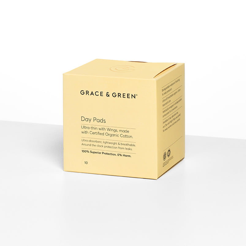 Load image into Gallery viewer, Grace and Green Ethical day pads | Low Waste | Regular Flow | Plastic Free feminine hygiene
