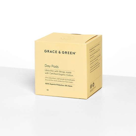 Load image into Gallery viewer, Grace and Green Ethical day pads | Low Waste | Regular Flow | Plastic Free feminine hygiene
