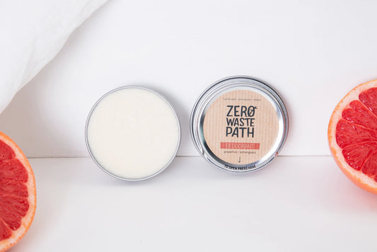 Zero Waste Path Grapefruit and Lemongrass Deodorant | A cream deodorant that keeps you fresh while moisturising the skin | Low Waste