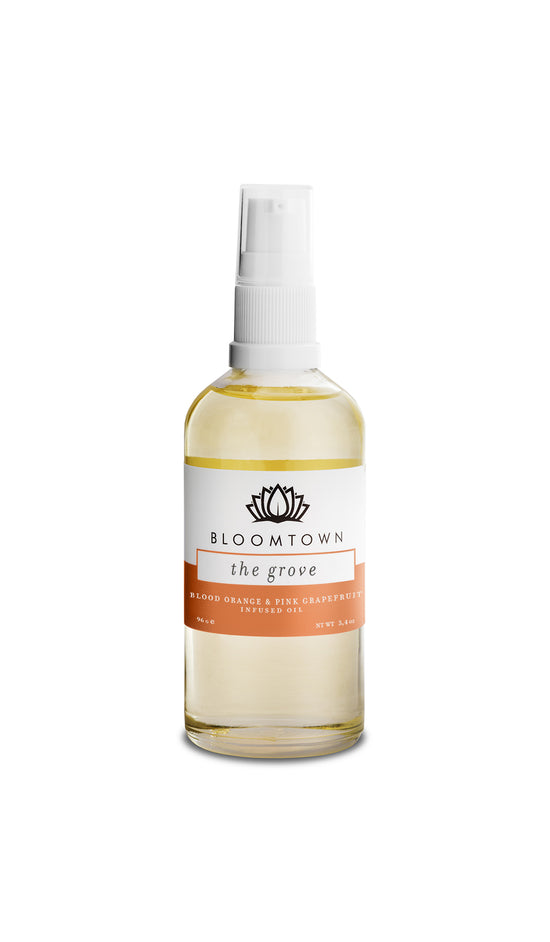 Load image into Gallery viewer, Bloomtown The Grove Blood Orange &amp;amp; Pink Grapefruit Bath &amp;amp; Body Oil | Energising &amp;amp; Nourishing blend | Sustainably Sourced | Cruelty Free | Natural
