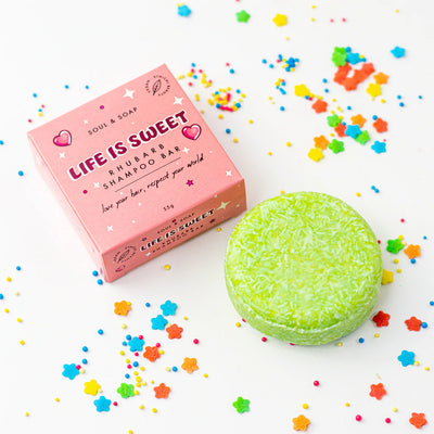 Soul & Soap - Life Is Sweet Vegan Rhubarb Shampoo Bar