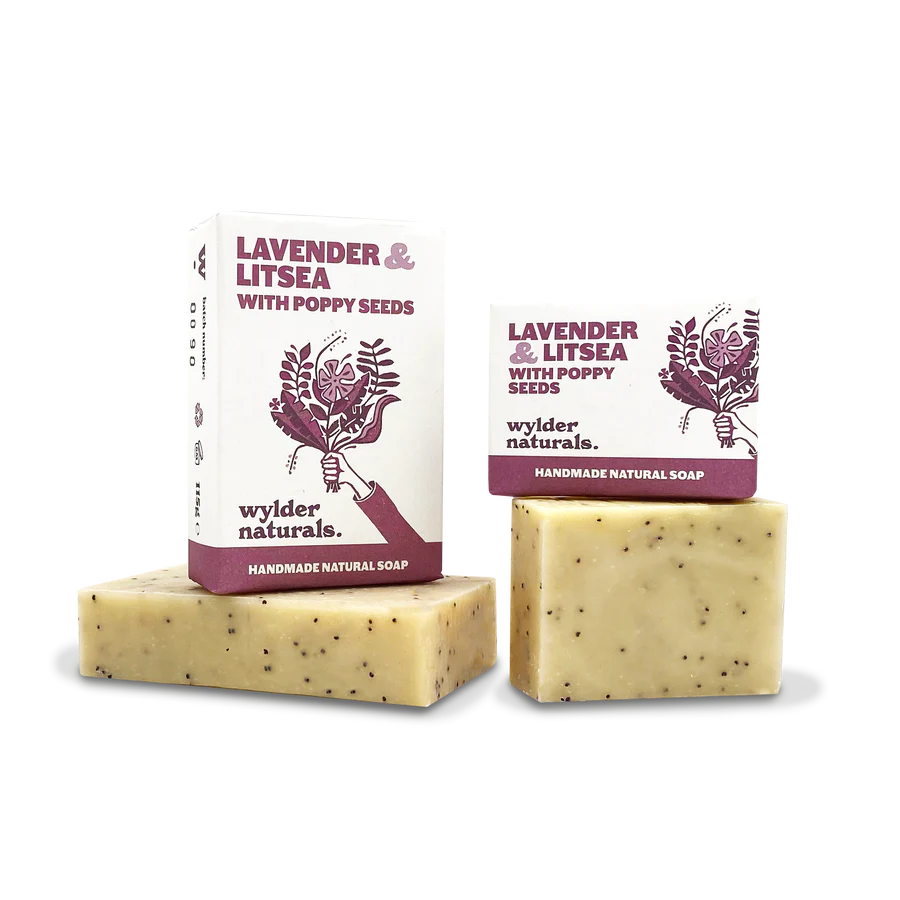 Wylder Naturals - Lavender & Litsea with Poppy Seeds Soap Bar