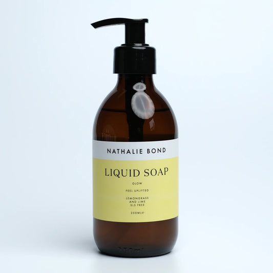 Nathalie Bond Glow Liquid Soap | Formulated using high-quality botanicals to naturally and gently cleanse skin | Vegan, Cruelty Free