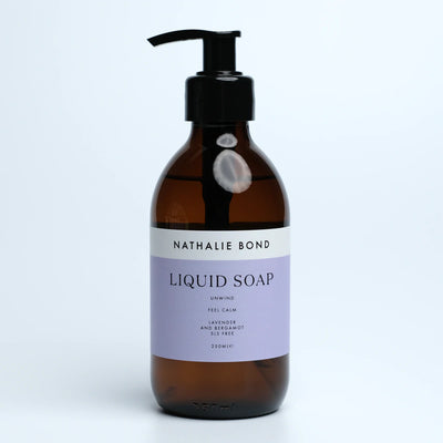 Nathalie Bond Unwind Liquid Soap | Formulated using high-quality botanicals to naturally and gently cleanse skin | Vegan, Cruelty Free