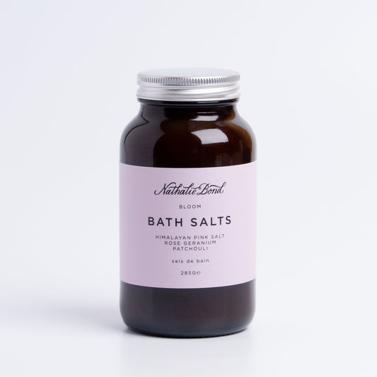 Nathalie Bond Bath Salts Bloom | Relax the senses while detoxifying the body with Nathalie Bond Bath Salts 100% Natural | Vegan | Cruelty Free | Low Waste