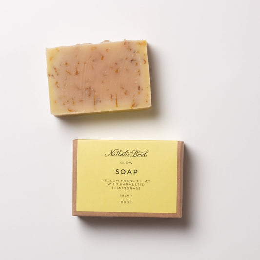 Nathalie Bond Glow Soap Bar | A nourishing soap bar for the whole body packed with gentle organic ingredients | Cruelty Free | Plastic Free | Low Waste