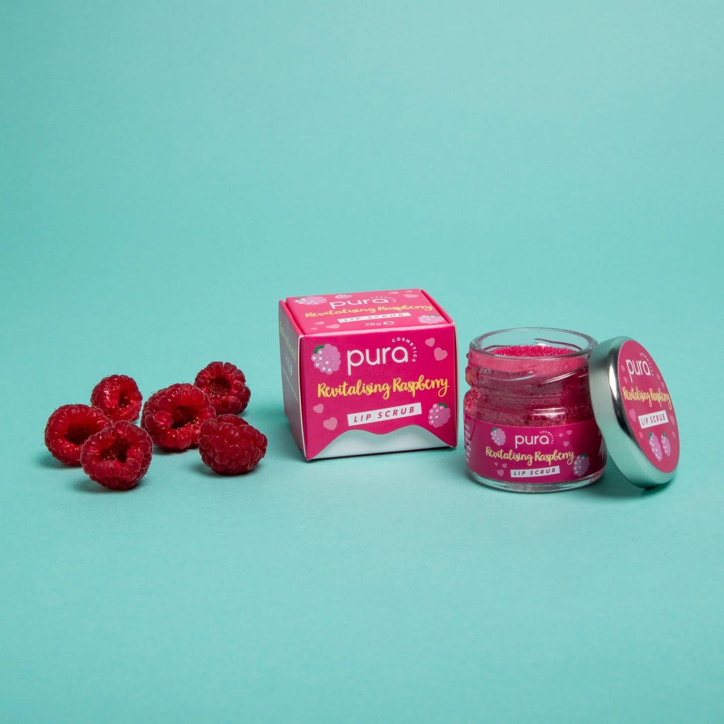 Pura Cosmetics - Revitalising Raspberry Lip Scrub