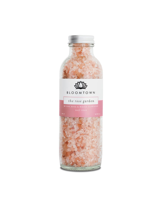 Bloomtown Pink Himalayan Salt Soak The Rose Garden | Vegan Skincare | Sustainable Beauty | Cruelty Free | Natural Ingredients | Palm Oil Free