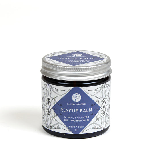 Silvan Skincare Rescue Balm helps calm, soothe and heal dry, itchy skin | Cruelty Free | Plastic Free | Organic Natural Ingredients