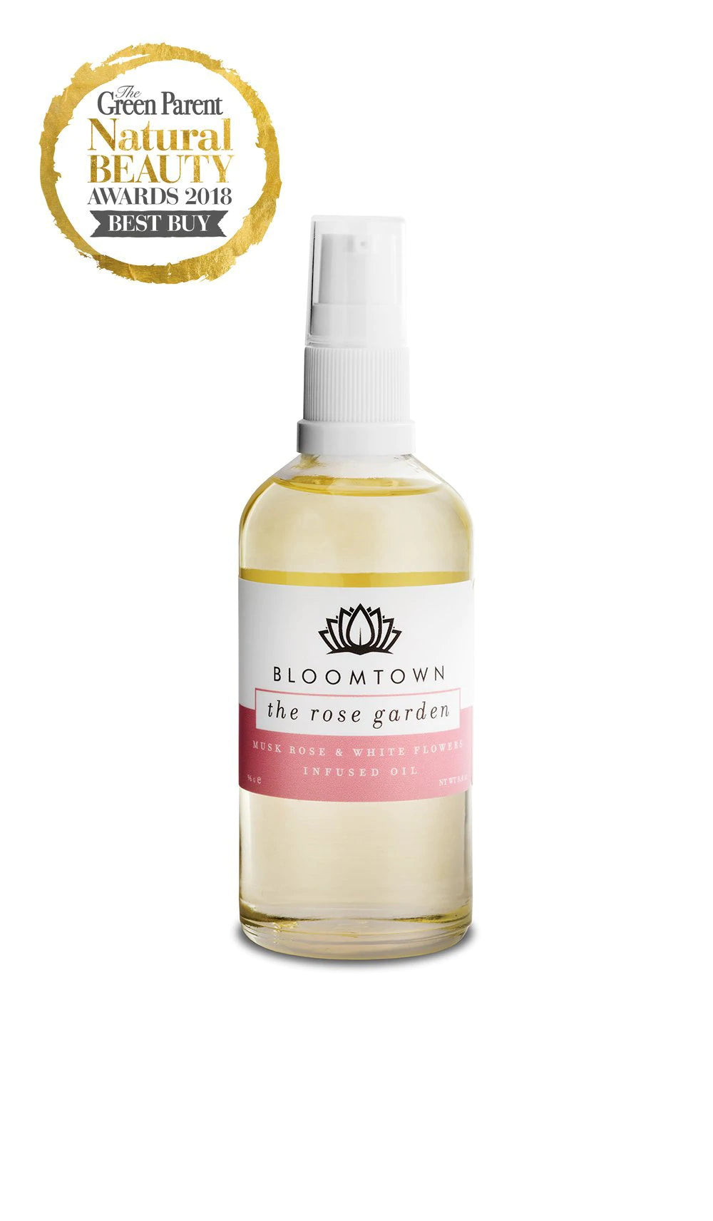 Bloomtown The Rose Garden Bath & Body Oil | Comforting blend Musk Rose & White Florals | Sustainably Sourced | Cruelty Free | Natural