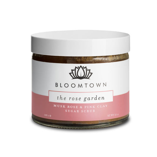 Bloomtown Sugar Scrub The Rose Garden | Vegan Skincare | Sustainable Beauty | Cruelty Free | Natural Ingredients | Palm Oil Free | Eco-Friendly