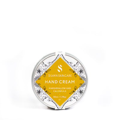 Silvan Skincare Marshmallow and Calendula Hand Cream | Packed with organic oils & shea butter to nurture dry skin | Vegan | Cruelty Free