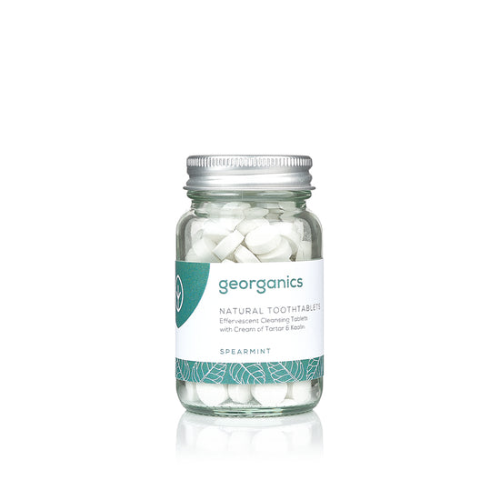 Georganics Natural Toothtablets Spearmint | Plastic Free | Sustainable Living | Eco-Friendly Beauty | Ethical | Cruelty Free