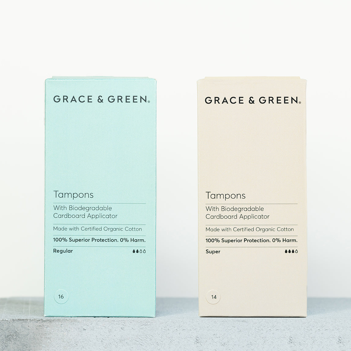 Grace and Green Ethical Tampons | Low Waste | Regular and heavy Flow | Plastic free feminine hygiene