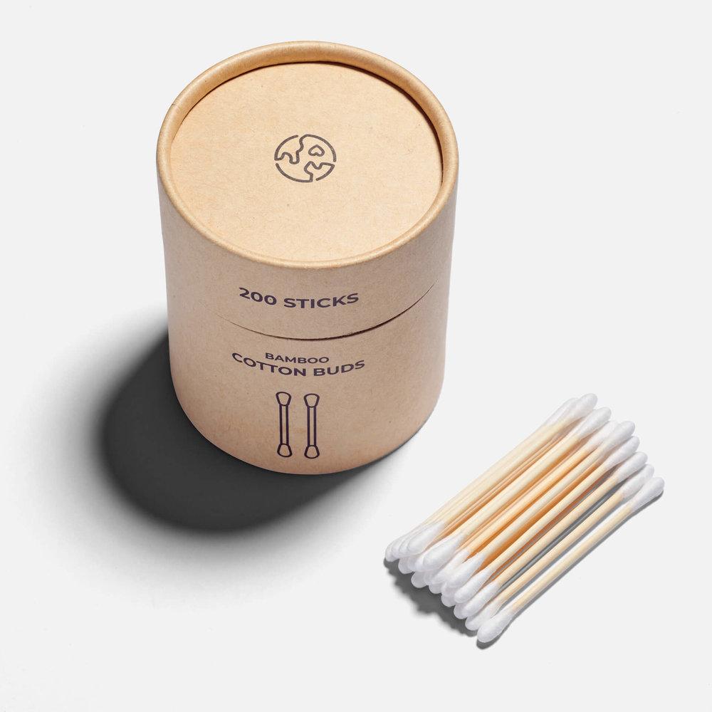 Zero Waste Club Pack of 200 Cotton Buds | Plastic Free | Perfect replacement for plastic cotton buds | Cruelty Free and Vegan
