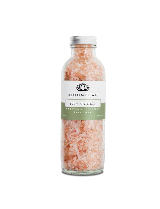 Bloomtown Pink Himalayan Salt Soak The woods | Vegan Skincare | Sustainable Beauty | Cruelty Free | Natural Ingredients | Palm Oil Free