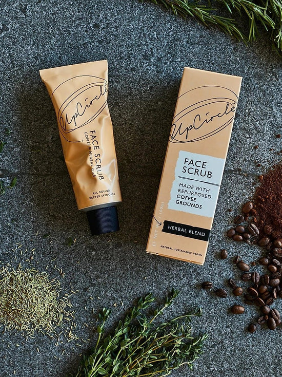 UpCircle Coffee Face Scrub Herbal Blend | Prevents breakouts & gently exfoliates away dead skin | For oily & combination skin | Sustainable | Cruelty Free