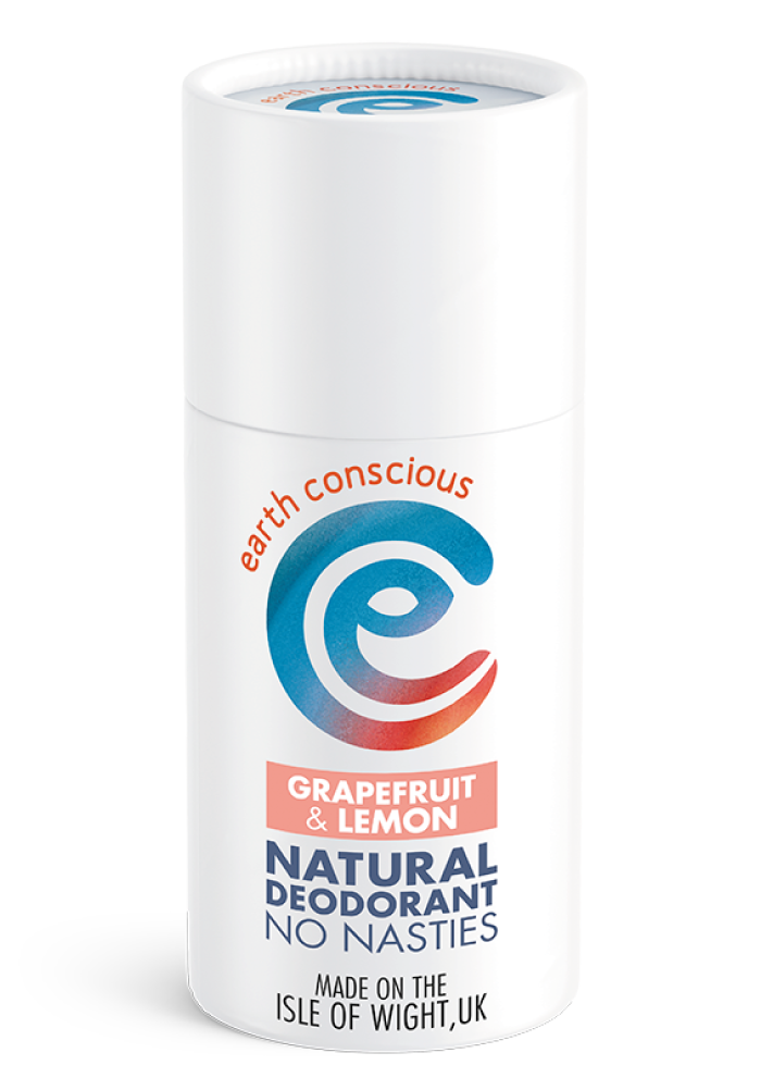 Earth Conscious Grapefruit & Lemon Deodorant Stick | Vegan Bodycare | Cruelty Free | Plastic Free | Paraben Free | Aluminium Free | Natural Ingredients |