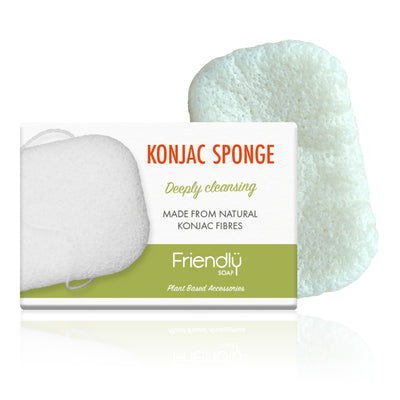 Friendly Soap Konjac Sponge | Natural Konjac fibres and nourishing mineral extracts deeply cleanse skin | Suitable for Sensitive Skin