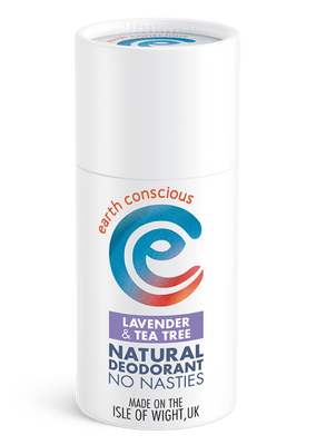 Earth Conscious Lavender and Tea Tree Deodorant Stick | Vegan Bodycare | Cruelty Free | Plastic Free | Paraben Free | No Aluminium | Natural | Eco-Friendly