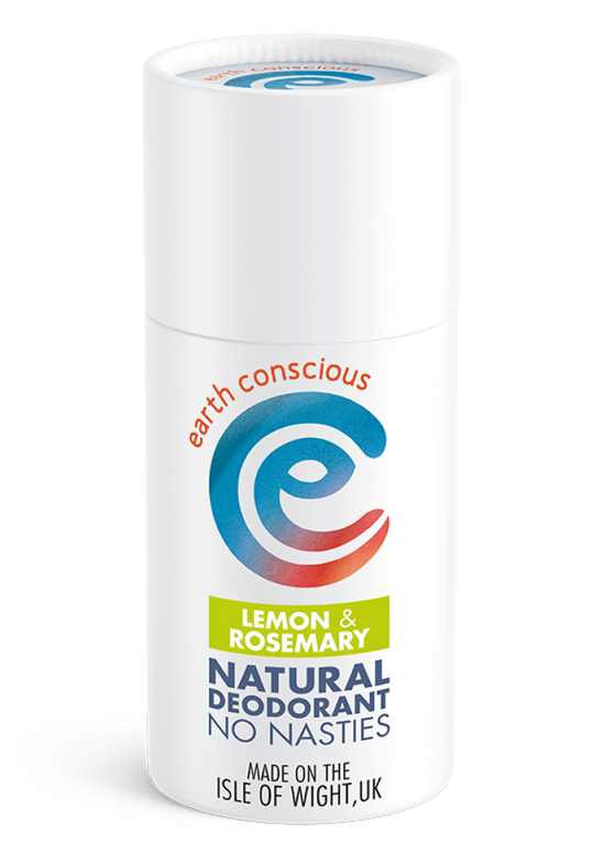 Earth Conscious Lemon and Rosemary Deodorant Stick | Vegan Bodycare | Cruelty Free | Plastic Free | Paraben Free | Aluminium Free | Natural | Eco-Friendly