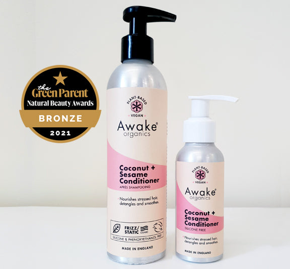 Awake Organics Natural Hair Growth Conditioner | A rich conditioner to nourish fragile hair, detangle and smooth frizz | Vegan, Cruelty Free
